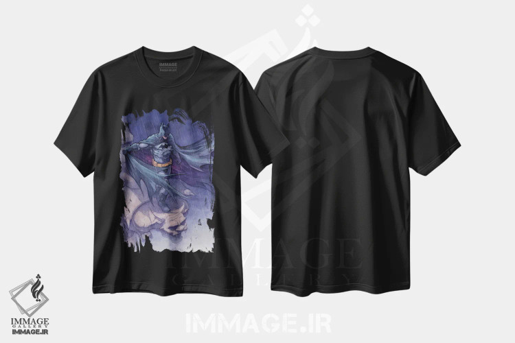 تیشرت مشکی طرح دار شوالیه تاریکی، مدیوم اثر هکتور ترونک | immage.ir