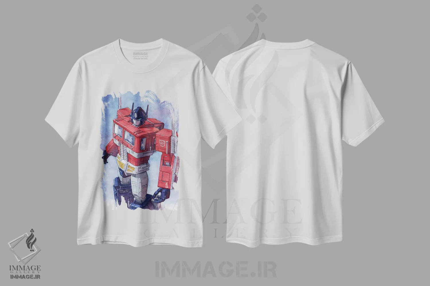 تیشرت سفید طرح دار اپتیموس پرایم، مدیوم اثر هکتور ترونک | immage.ir