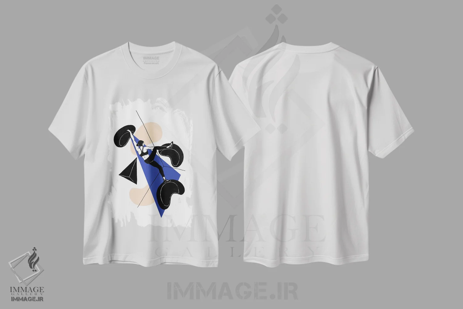 تیشرت سفید طرح دار دل بستگی غیررسمی، تزئینی اثر کورالی هوئن | فروشگاه ایماژ