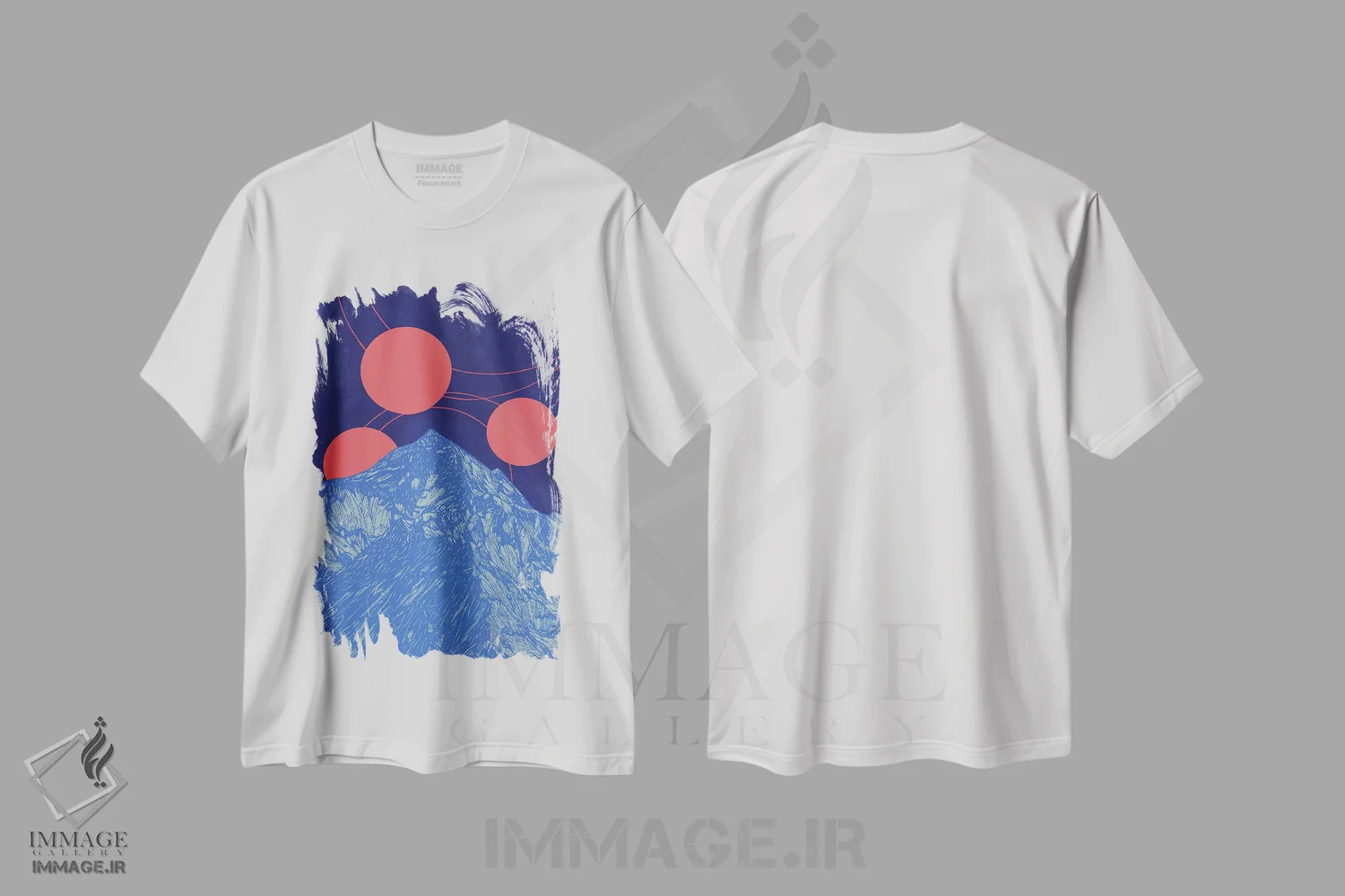 تیشرت سفید طرح دار چرخه های چومولانگما، دکور آسیایی اثر کورالی هوئن | immage.ir