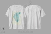 تیشرت سفید طرح دار نقشه ایلینوی، تزئینی اثر هوبرت روگوسکی | immage.ir