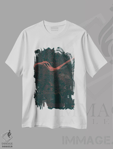 تیشرت سفید طرح دار نقشه شهری لوئیزویل با افکت مادون قرمز، هنر دیجیتال اثر هوبرت روگوسکی | فروشگاه ایماژ