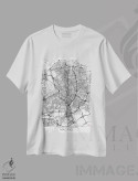 تیشرت سفید طرح دار نقشه مینیمال طرح شهر مادرید، هنر دیجیتال اثر هوبرت روگوسکی | immage.ir