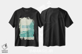 تیشرت مشکی طرح دار نقشه ماساچوست، تزئینی اثر هوبرت روگوسکی | فروشگاه ایماژ