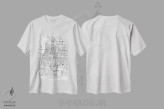 تیشرت سفید طرح دار نقشه مینیمال طرح شهر ممفیس، هنر دیجیتال اثر هوبرت روگوسکی | immage.ir