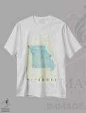 تیشرت سفید طرح دار نقشه میزوری، تزئینی اثر هوبرت روگوسکی | فروشگاه ایماژ