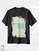 تیشرت مشکی طرح دار نقشه اکلاهما، تزئینی اثر هوبرت روگوسکی | فروشگاه ایماژ