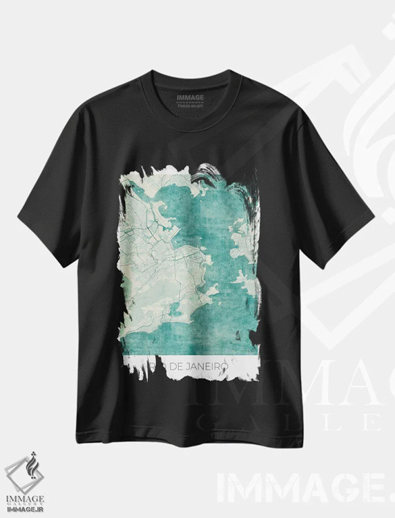 تیشرت مشکی طرح دار آثار هوبرت روگوسکی - immage.ir