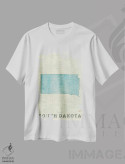 تیشرت سفید طرح دار نقشه داکوتای جنوبی، هنر دیجیتال اثر هوبرت روگوسکی | immage.ir