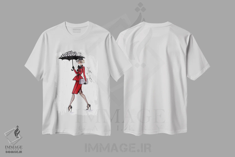 تیشرت سفید طرح دار باران های آوریل، تزئینی اثر هایدن ویلیامز | فروشگاه ایماژ