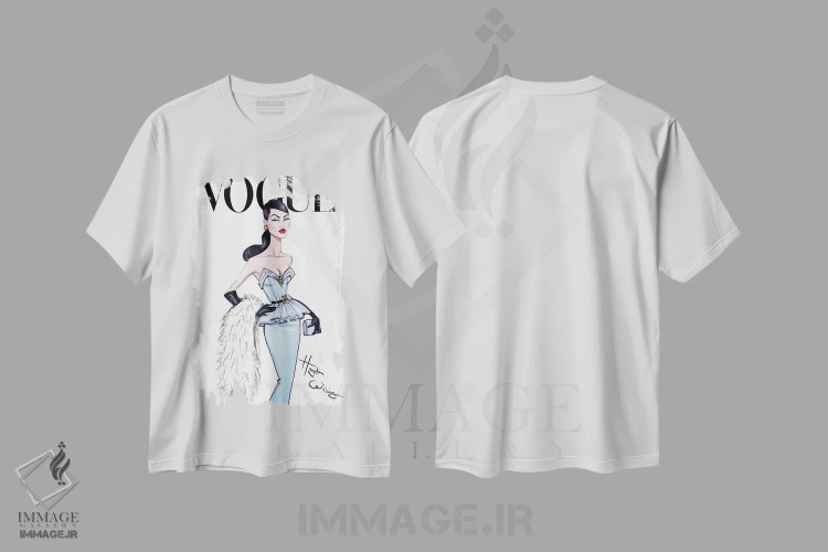 تیشرت سفید طرح دار کد آبی، تزئینی اثر هایدن ویلیامز | immage.ir