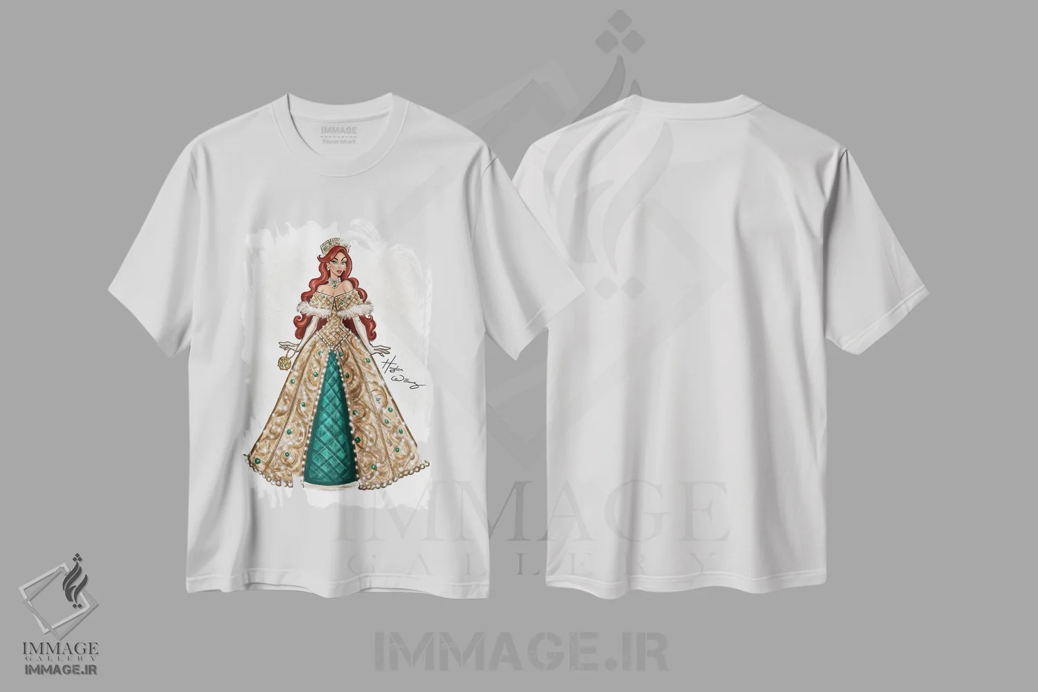 تیشرت سفید طرح دار دوشس بزرگ آناستازیا، دست نقاشی و طراحی دستی اثر هایدن ویلیامز | فروشگاه ایماژ