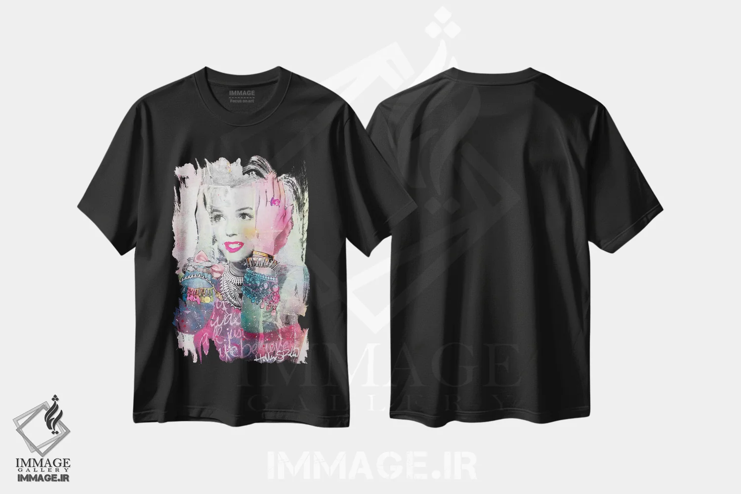 تیشرت مشکی طرح دار همه اش خیال بود، مدیوم اثر هالی وود استودیوز | فروشگاه ایماژ