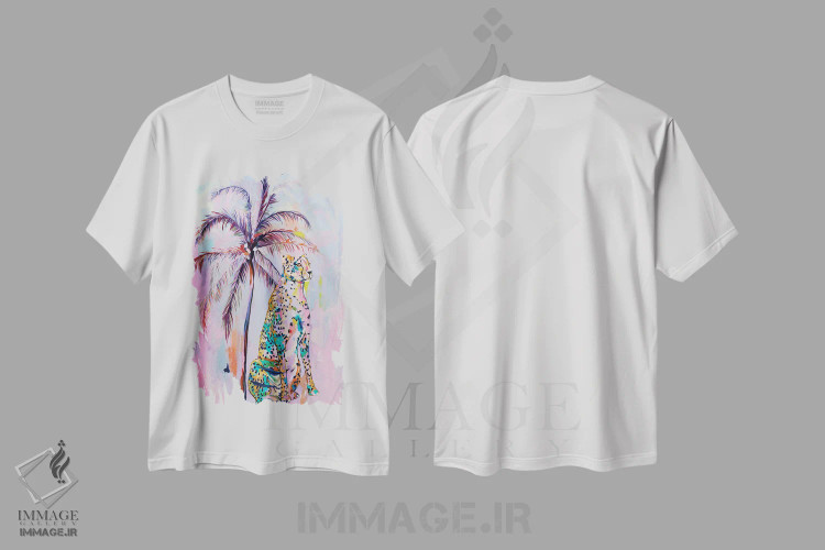 تیشرت سفید طرح دار مرا با خود ببر، هنر فاخر معاصر اثر هیلی موریس | فروشگاه ایماژ