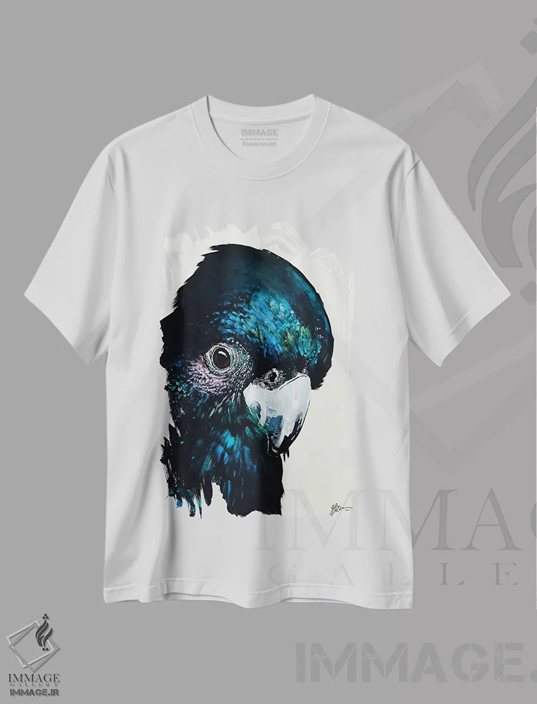 تیشرت سفید طرح دار فردی، هنر فاخر معاصر اثر هیلی موریس | فروشگاه ایماژ