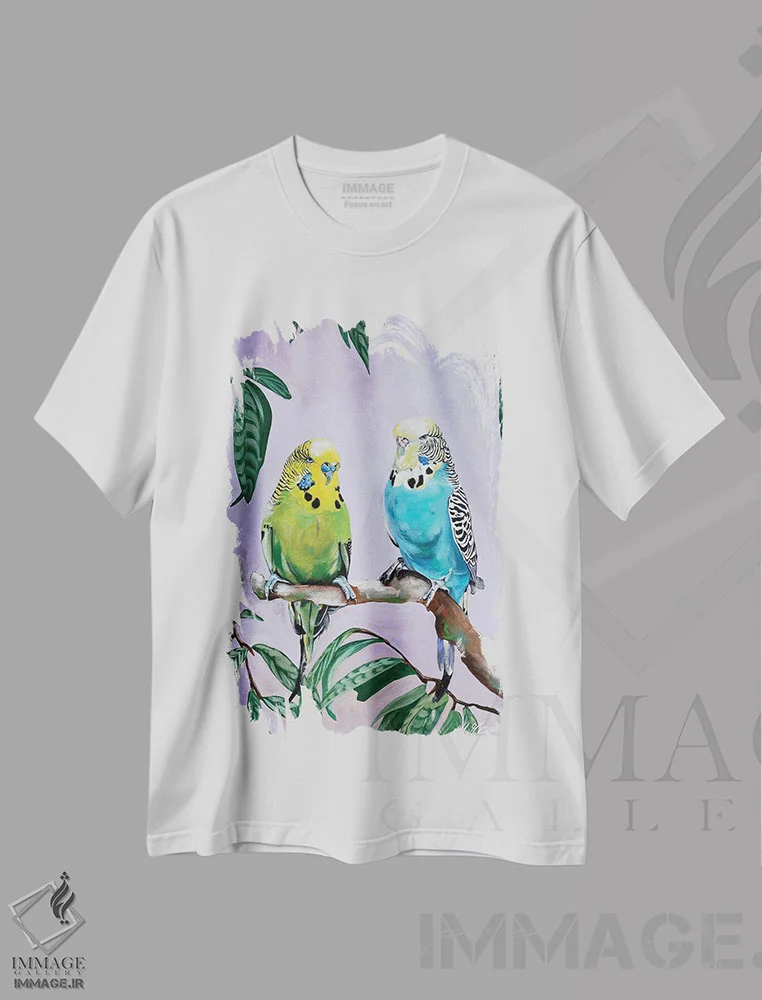 تیشرت سفید طرح دار ناسازها، هنر فاخر معاصر اثر هیلی موریس | immage.ir