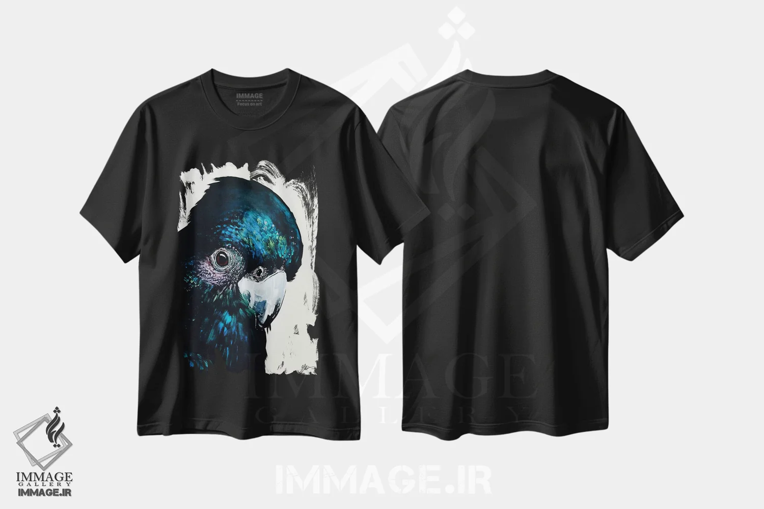 تیشرت مشکی طرح دار فردی، هنر فاخر معاصر اثر هیلی موریس | immage.ir