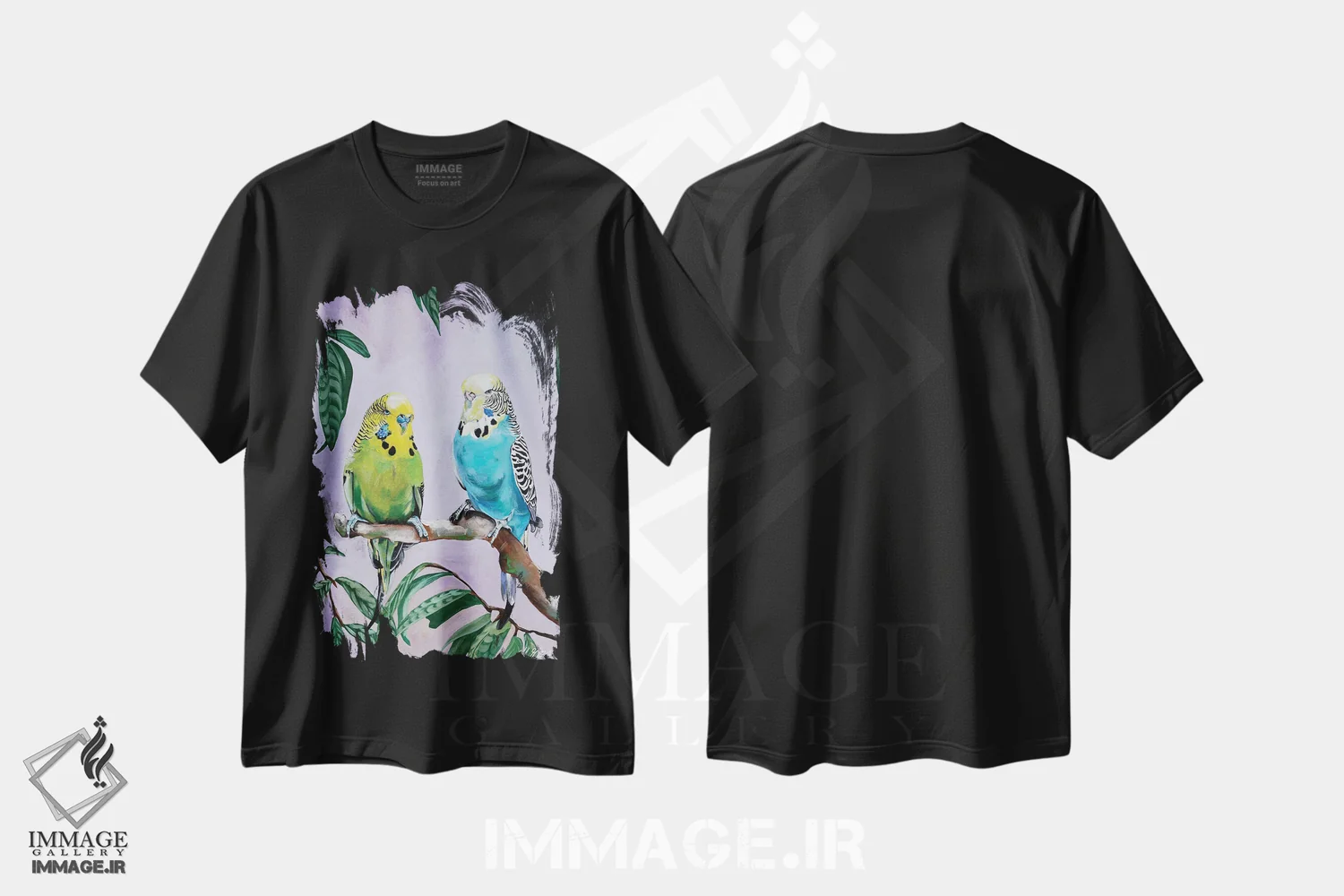 تیشرت مشکی طرح دار ناسازها، هنر فاخر معاصر اثر هیلی موریس | فروشگاه ایماژ