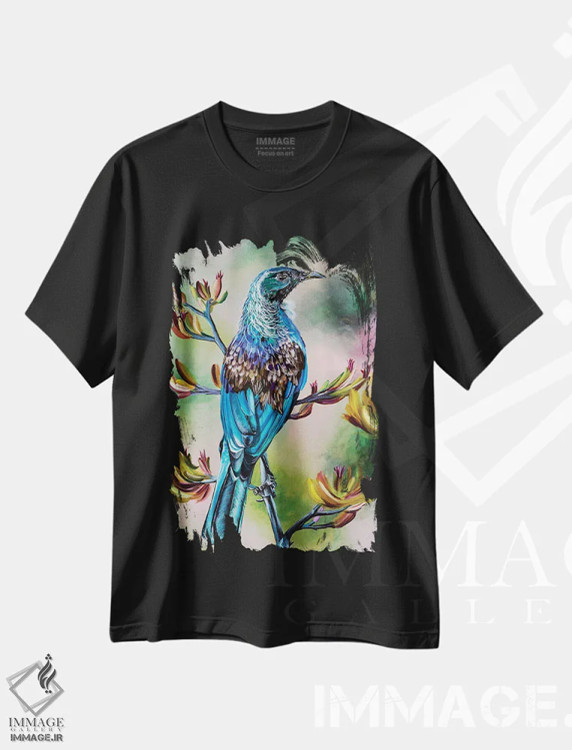 تیشرت مشکی طرح دار تویی، هنر فاخر معاصر اثر هیلی موریس | immage.ir