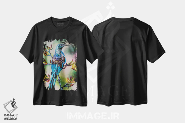 تیشرت مشکی طرح دار تویی، هنر فاخر معاصر اثر هیلی موریس | immage.ir