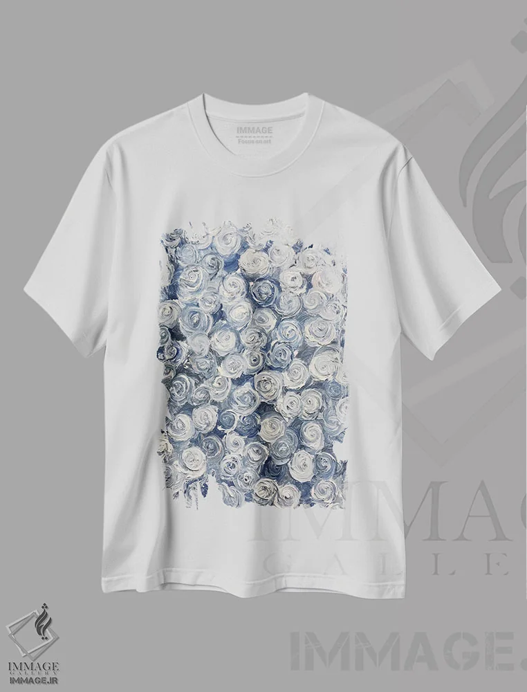 تیشرت سفید طرح دار شماره ۵۵، آبستره اثر جونگ-هیون پارک | immage.ir