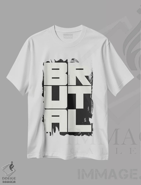 تیشرت سفید طرح دار بی رحم، تزئینی اثر هری ریچاردز | immage.ir