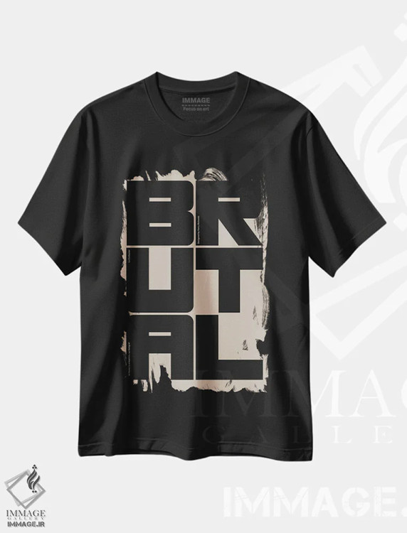 تیشرت مشکی طرح دار بی رحم، تزئینی اثر هری ریچاردز | immage.ir