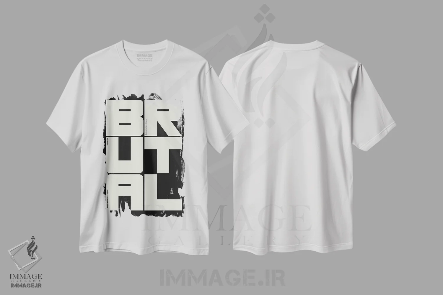 تیشرت سفید طرح دار بی رحم، تزئینی اثر هری ریچاردز | immage.ir
