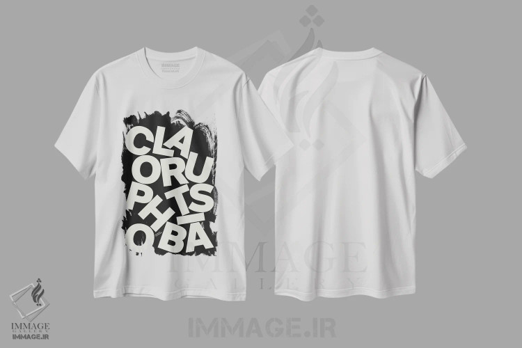 تیشرت سفید طرح دار تنگناهراسی، تزئینی اثر هری ریچاردز | فروشگاه ایماژ