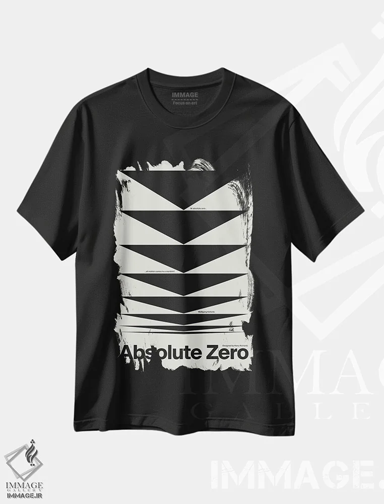 تیشرت مشکی طرح دار صفر مطلق، تزئینی اثر هری ریچاردز | فروشگاه ایماژ