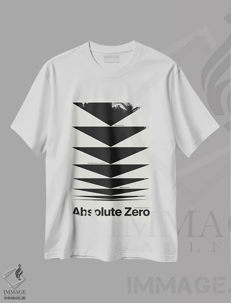 تیشرت سفید طرح دار صفر مطلق، تزئینی اثر هری ریچاردز | immage.ir
