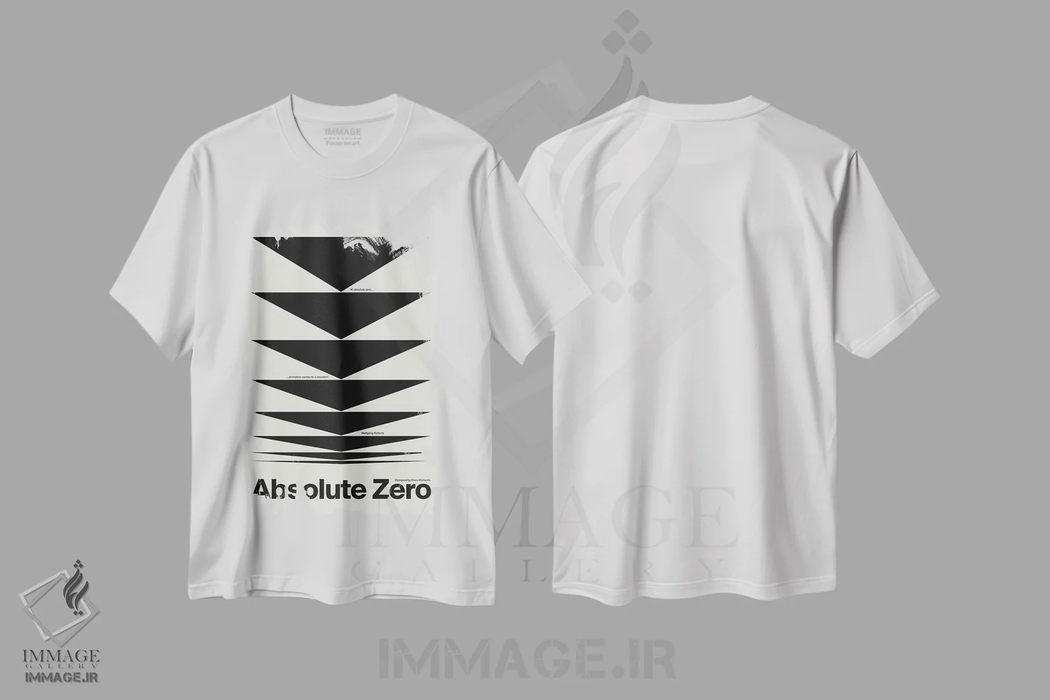 تیشرت سفید طرح دار صفر مطلق، تزئینی اثر هری ریچاردز | immage.ir