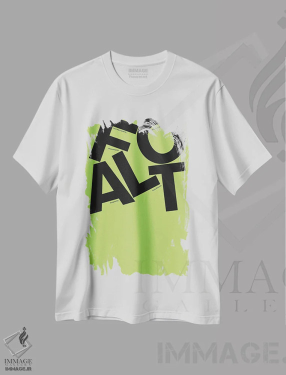 تیشرت سفید طرح دار شناور، تزئینی اثر هری ریچاردز | فروشگاه ایماژ