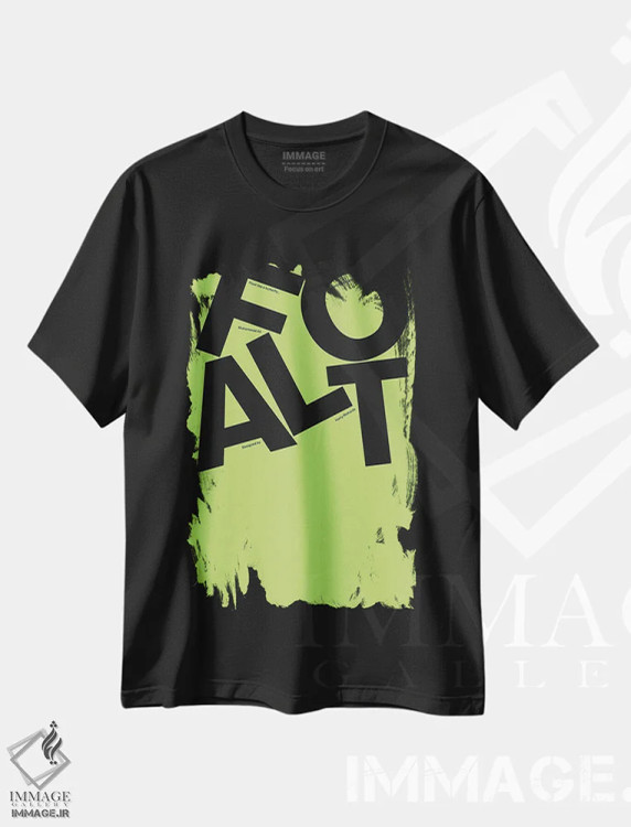 تیشرت مشکی طرح دار شناور، تزئینی اثر هری ریچاردز | immage.ir