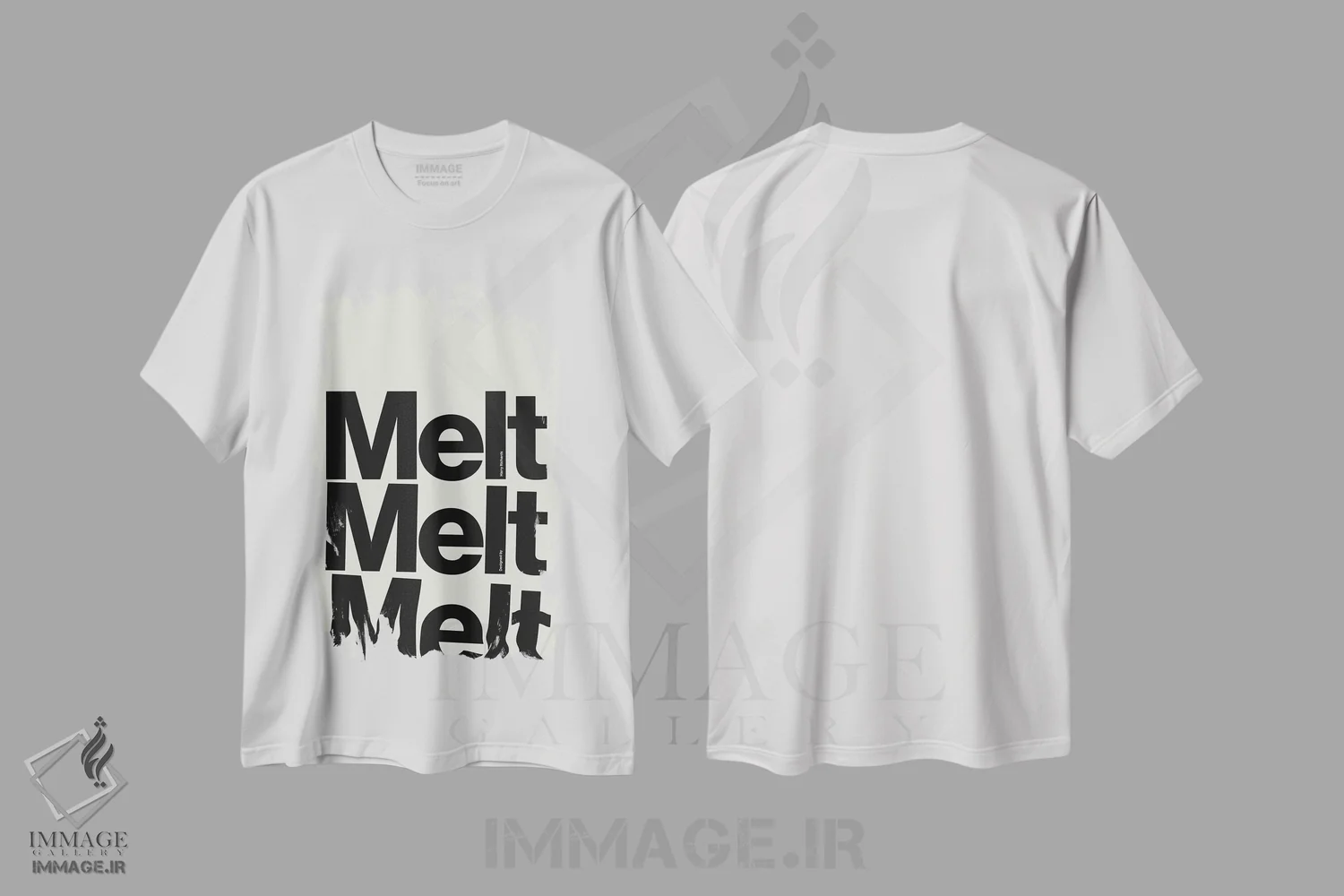 تیشرت سفید طرح دار ذوب شدن، تزئینی اثر هری ریچاردز | فروشگاه ایماژ