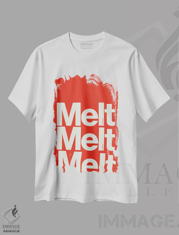 تیشرت سفید طرح دار ذوب شدن، تزئینی اثر هری ریچاردز | immage.ir