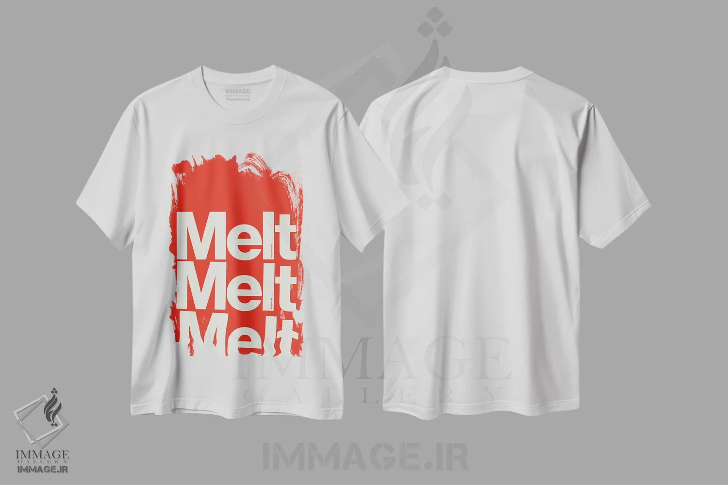 تیشرت سفید طرح دار ذوب شدن، تزئینی اثر هری ریچاردز | immage.ir