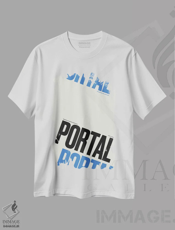 تیشرت سفید طرح دار دروازه، تزئینی اثر هری ریچاردز | فروشگاه ایماژ