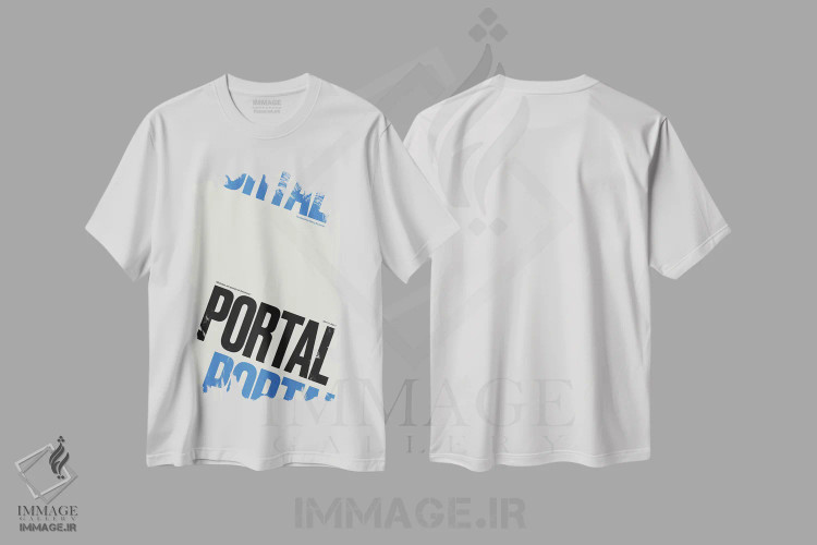 تیشرت سفید طرح دار دروازه، تزئینی اثر هری ریچاردز | فروشگاه ایماژ