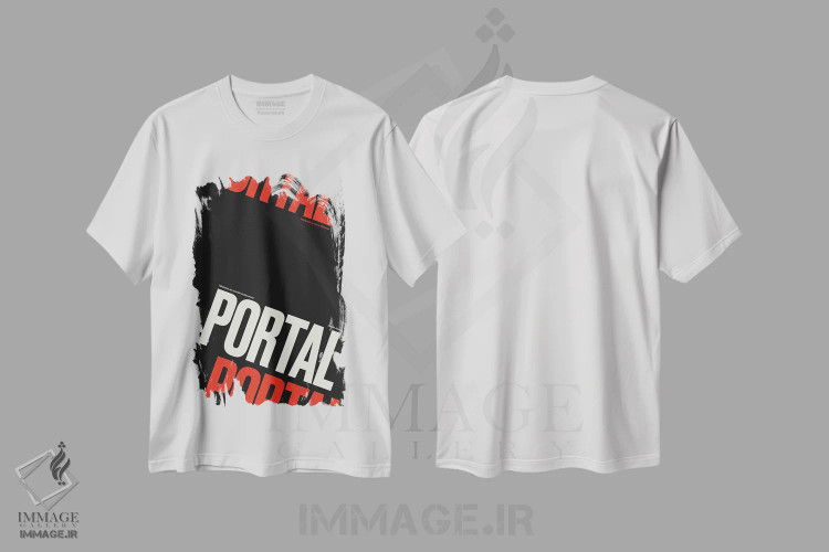 تیشرت سفید طرح دار دروازه، تزئینی اثر هری ریچاردز | immage.ir