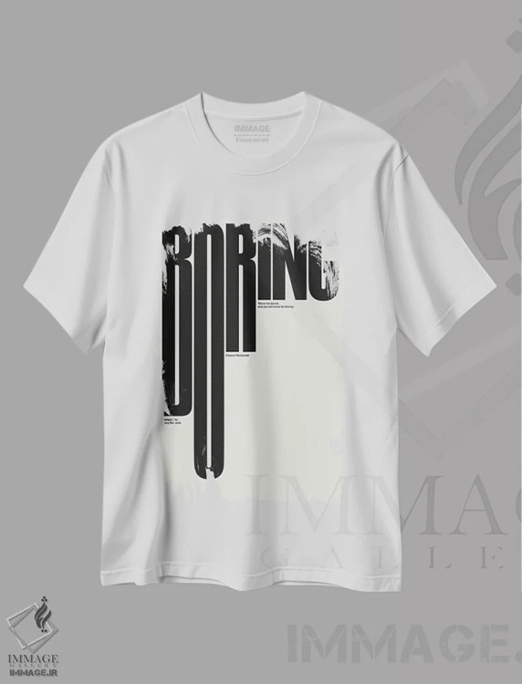 تیشرت سفید طرح دار کسل کننده، تزئینی اثر هری ریچاردز | immage.ir