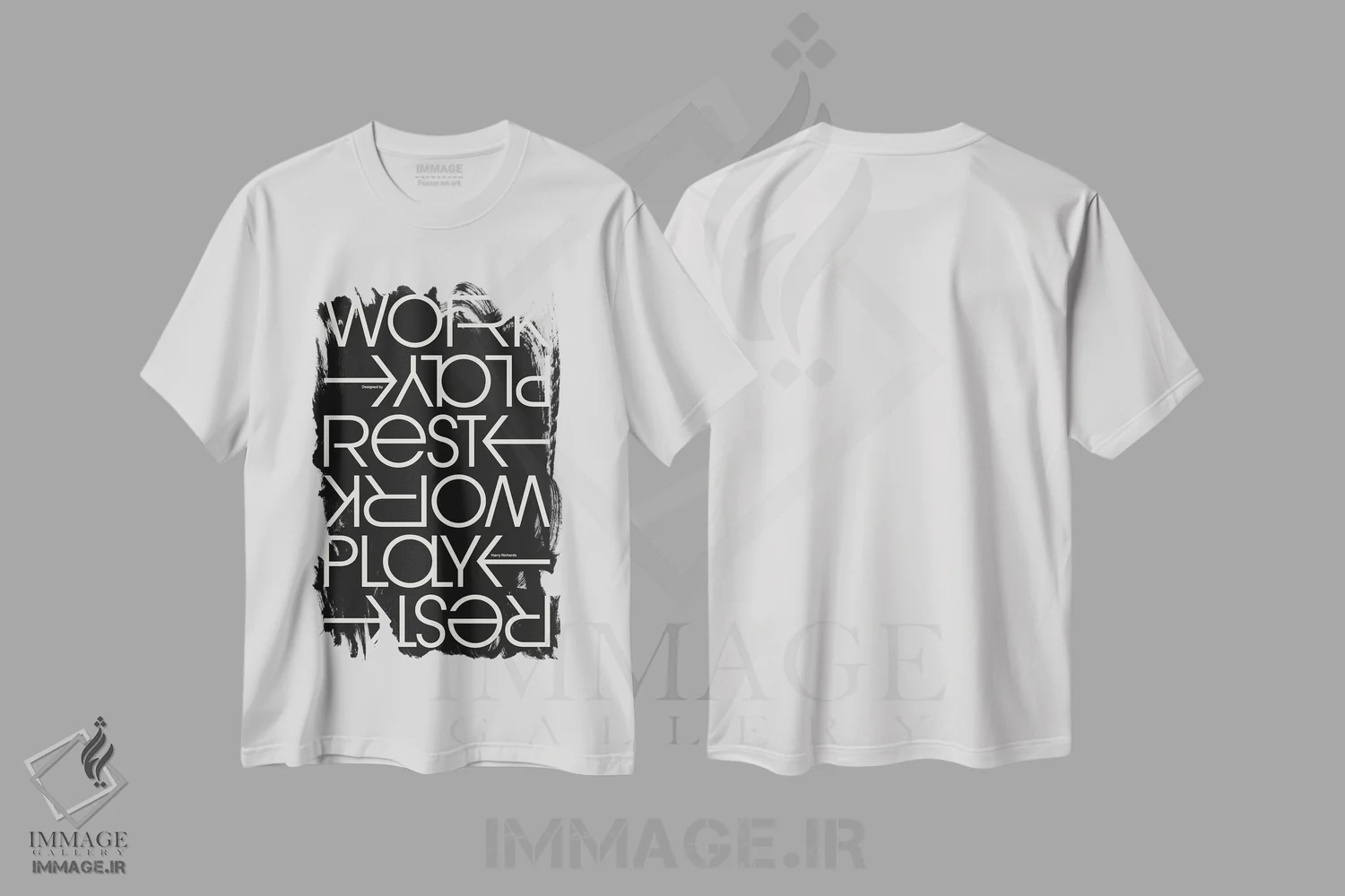 تیشرت سفید طرح دار کار، استراحت، بازی، تزئینی اثر هری ریچاردز | immage.ir