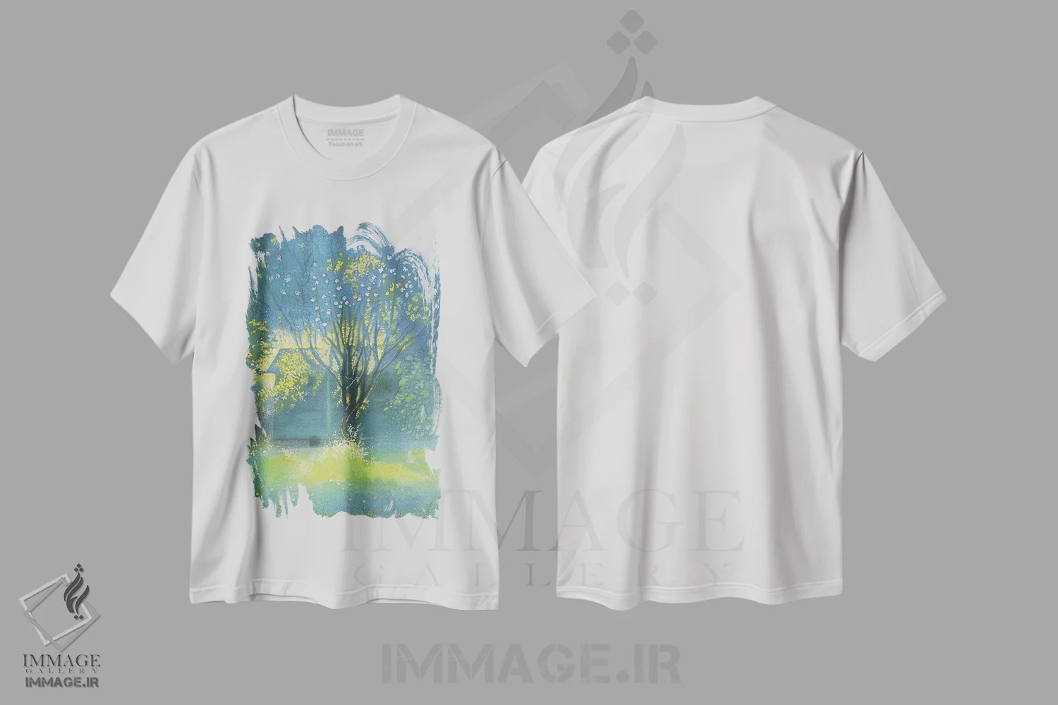 تیشرت سفید طرح دار رز رونده ۲۰۲۳، هنر فاخر معاصر اثر ایان بک | فروشگاه ایماژ