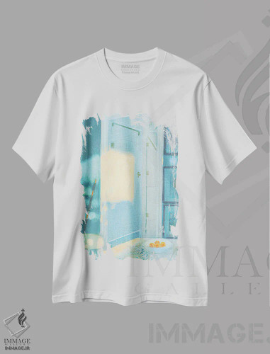 تیشرت سفید طرح دار صبح زود یکشنبه ۱۴ مارس ۲۰۲۱، هنر فاخر معاصر اثر ایان بک | فروشگاه ایماژ