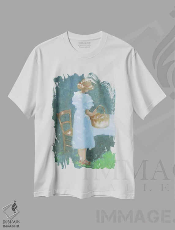 تیشرت سفید طرح دار خاطرهٔ وارن ۱۹۸۲، هنر فاخر معاصر اثر ایان بک | immage.ir