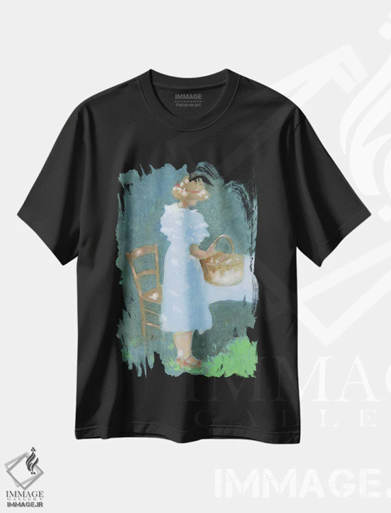 تیشرت مشکی طرح دار خاطرهٔ وارن ۱۹۸۲، هنر فاخر معاصر اثر ایان بک | فروشگاه ایماژ
