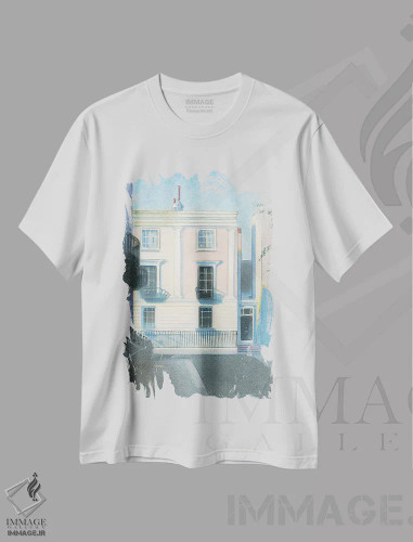 تیشرت سفید طرح دار میدان نورفولک، هنر فاخر معاصر اثر ایان بک | فروشگاه ایماژ