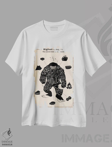 تیشرت سفید طرح دار طرح آناتومی پاگنده، تزئینی اثر فایو بای فایو کالکتیو | فروشگاه ایماژ