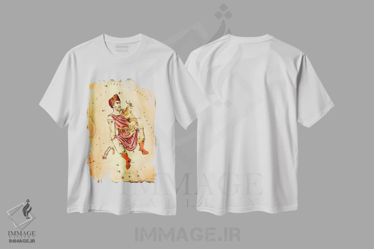 تیشرت سفید طرح دار ارابه ران ۱۸۲۵ اثر سیدنی هال | فروشگاه ایماژ