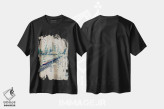 تیشرت مشکی طرح دار ریل ها در آسمان، هنر دیجیتال اثر فایو بای فایو کالکتیو | immage.ir